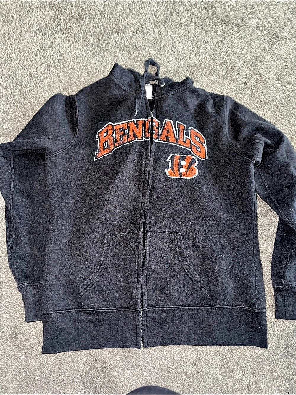 NFL Team Apparel Women's Black Zip-Up Hoodie